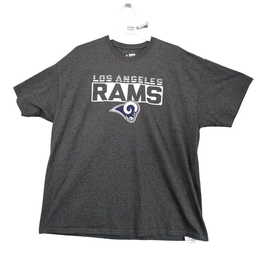 Los Angeles Rams Gray T-Shirt Men's 2XL‎ Short Sleeve NFL Team Apparel Football